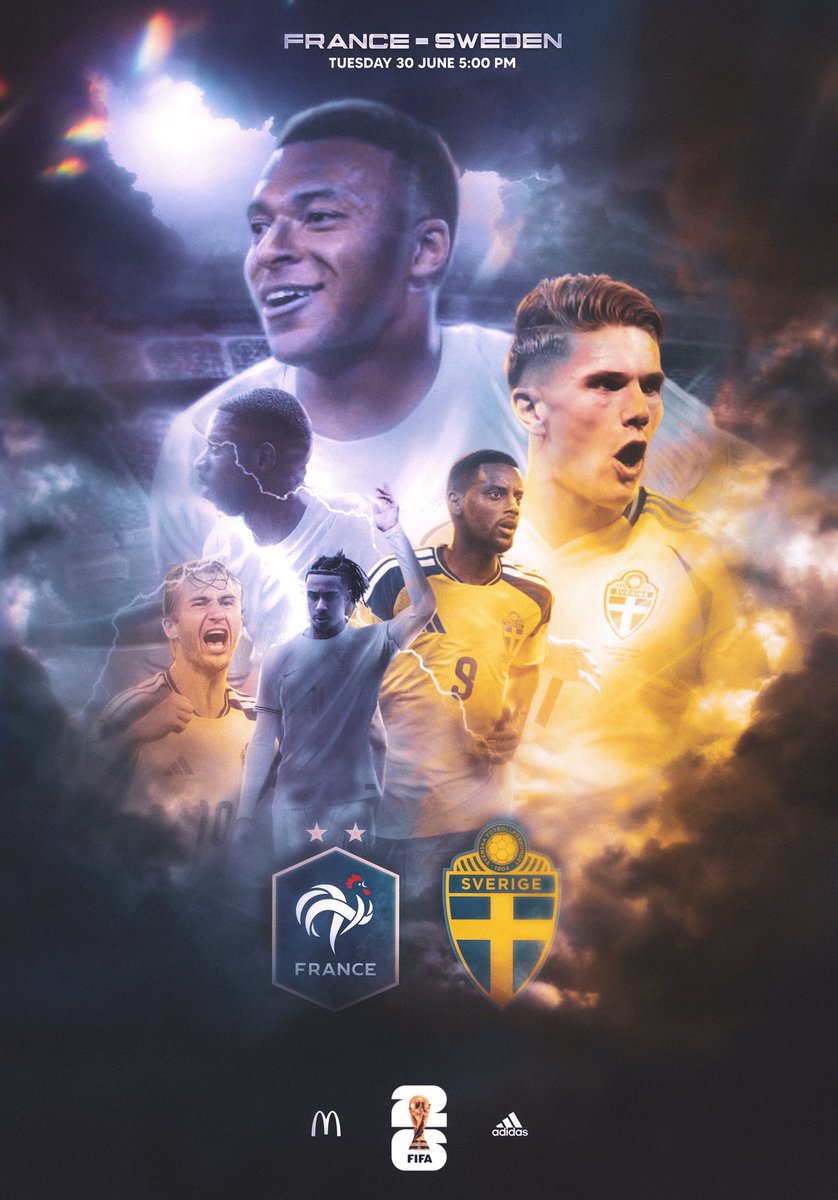 BalsoVisuals's tweet photo. FRANCE/SUEDE ! Poster pour la rencontre de ce soir, Les seizièmes de finale ! Encore un grand match, tard mais très attendu ! Donnez votre avis ! 💙
@FFF @FIFAWorldCup #football
#ibispaintxart #graphicdesign https://t.co/xom9N0gLyA