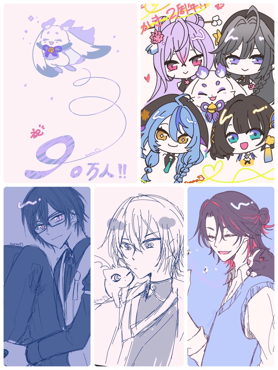 s_uuuam23's tweet photo. #今月描いた絵を晒そう
またもらくがきばかりでしたわ
でも思ったより描いてましたわ
にーよんぐみにやかましくしていましたね🙂‍↕️ https://t.co/020uW2IEKs