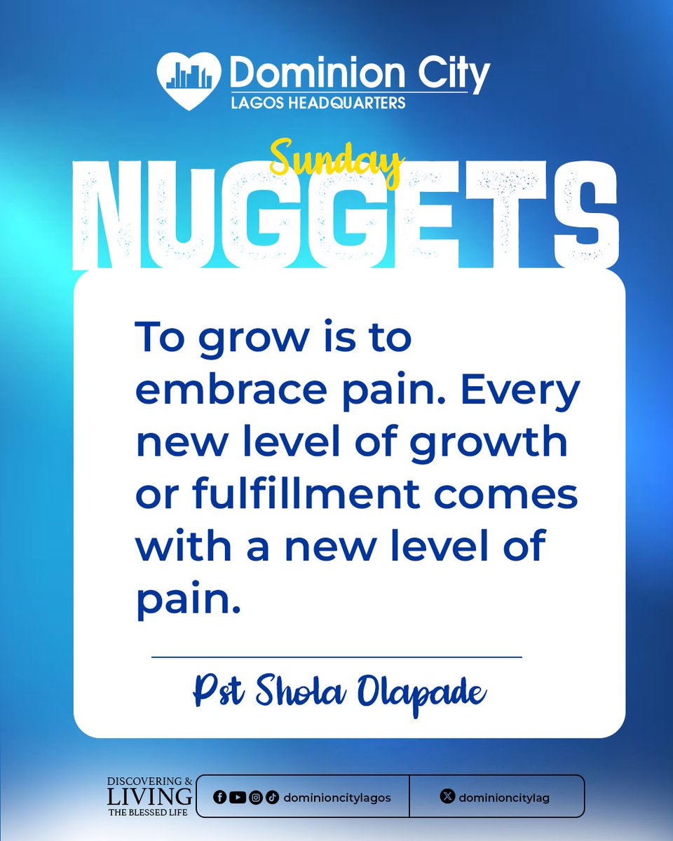 dominioncitylag's tweet photo. Sunday Sermon Highlights.
Take a look at some powerful nuggets from ‘Discovering and Living the Blessed Life’ with Pst. Shola Olapade.
Which point spoke to you the most? Share it in the comments!
#DominionCity #DCLagosHq #BlessedLife #SundayService https://t.co/YplrhTdVnc