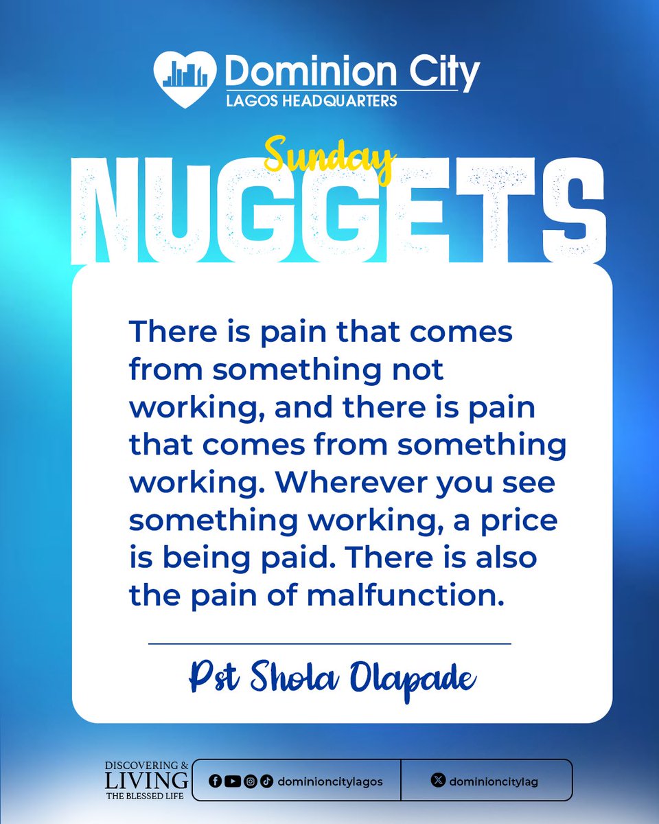 dominioncitylag's tweet photo. Sunday Sermon Highlights.
Take a look at some powerful nuggets from ‘Discovering and Living the Blessed Life’ with Pst. Shola Olapade.
Which point spoke to you the most? Share it in the comments!
#DominionCity #DCLagosHq #BlessedLife #SundayService https://t.co/YplrhTdVnc