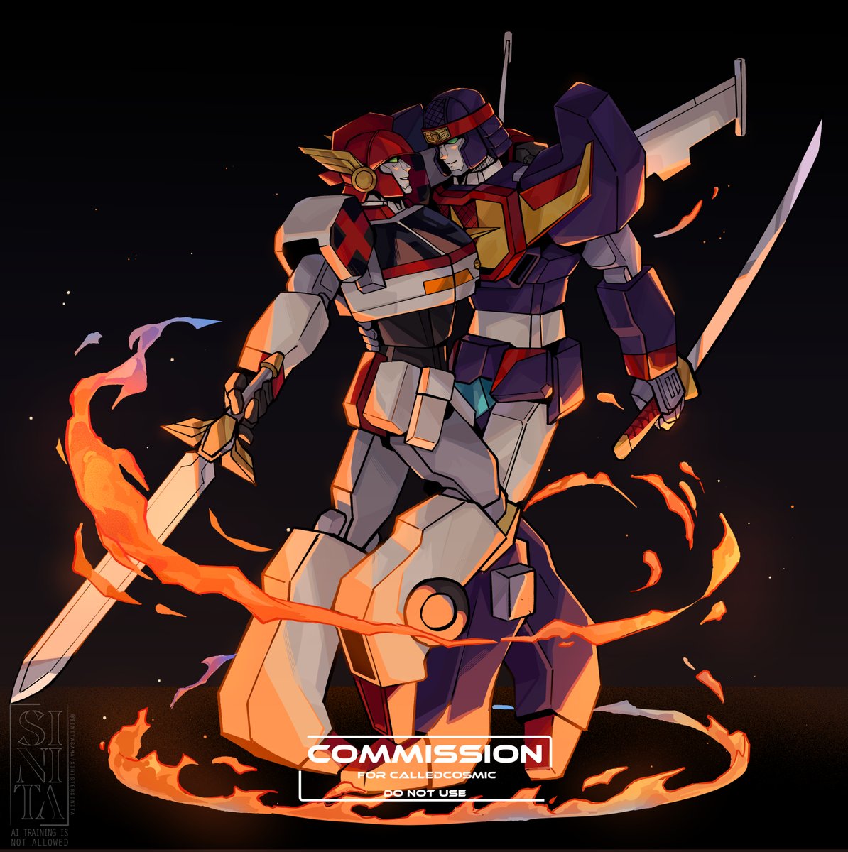 Sinitasama's tweet photo. Shadow and fire dance 🥷🚑 https://t.co/H6gk0tvh6M