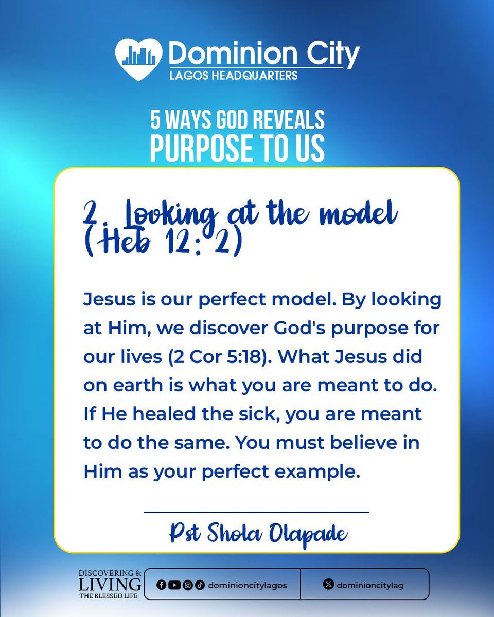dominioncitylag's tweet photo. Sunday Sermon Highlights.
Take a look at some powerful nuggets from ‘Discovering and Living the Blessed Life’ with Pst. Shola Olapade.
Which point spoke to you the most? Share it in the comments!
#DominionCity #DCLagosHq #BlessedLife #SundayService https://t.co/pCcAfyBefP
