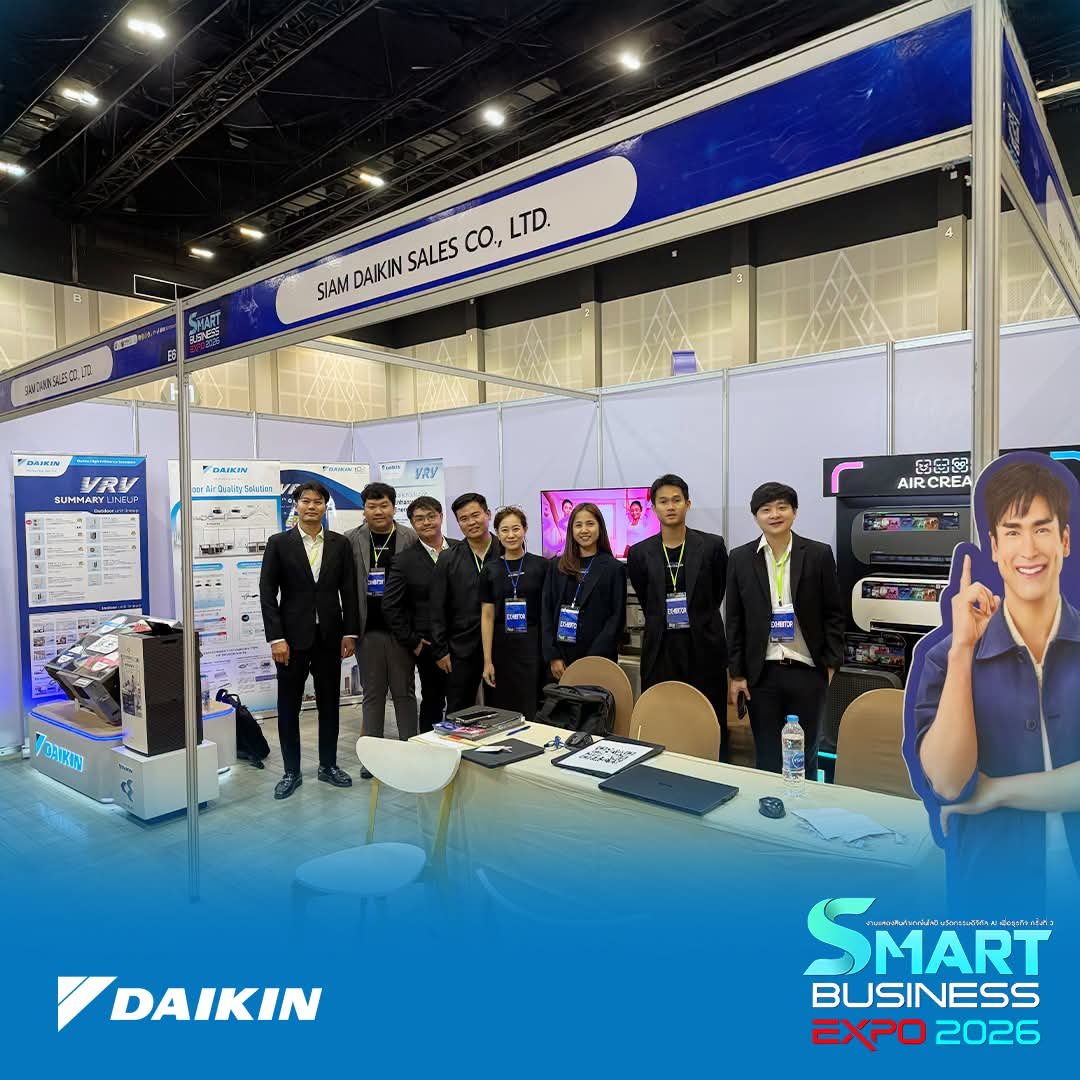 beauamis1's tweet photo. ภาพบรรยากาศจากบูธ DaikinในงานSMART BUSINESS EXPO 2026 ตลอดวันที่26–28มิถุนายน 2569 ณ Hall 1–2KICE จังหวัดขอนแก่น เราได้ร่วมแบ่งปันนวัตกรรมโซลูชันอากาศอัจฉริยะ
#Daikin #DaikinTH #ไดกิ้น #Perfectingtheairforall #SmartBusinessExpo2026 #AIRCREATOR #LifewithAIRCREATOR #MARUTTO #ณเดชน์ https://t.co/FJUm5uZZX5