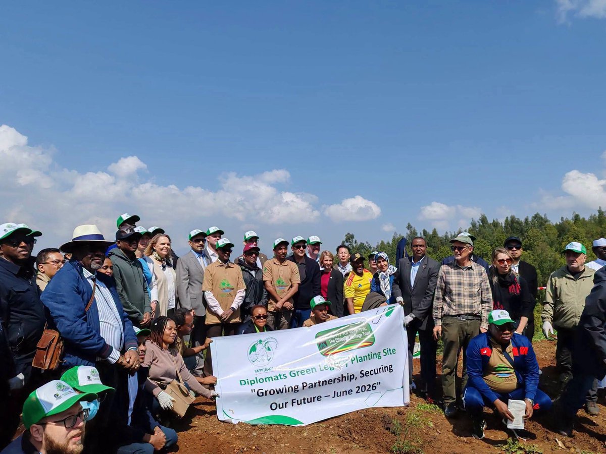 dessalegnmanaye's tweet photo. Joined the diplomatic community at Entoto to plant saplings for this year's Green Legacy Initiative. Together, we are leaving our mark and planting hope for the future! 🇪🇹🌱
#Ethiopia #GreenLegacy #ClimateAction
@BerhanuTsegaye @AmbNebiatG https://t.co/nHNOiQ6IMz