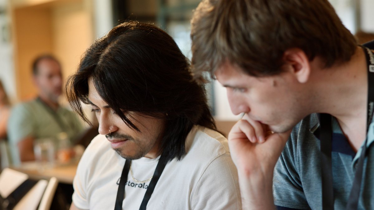 storyblok's tweet photo. Day 1 of the @storyblok x @awscloud Hackathon wrapped 🎉

Packed with collabs, learning &amp; building. Teams kicked off projects, joined the #Agentic Storyblok workshop, got mentor feedback, and connected over lunch + happy hour.

Bring on Day 2! 🚀 https://t.co/RH2RnQuB73