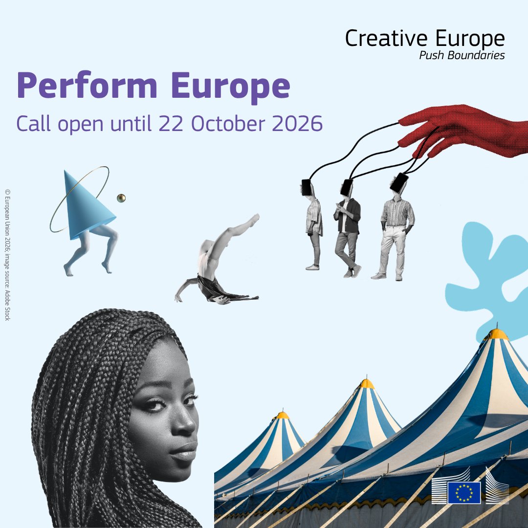 europe_creative's tweet photo. Wondering what Perform Europe is all about? 🎭

Artists connecting across borders, sharing ideas and helping shape a performing arts sector that's more inclusive, accessible and diverse. ✨

📣 New call for projects open until 22 October: https://t.co/eX5oReOBtc https://t.co/W7hwgS4I2X