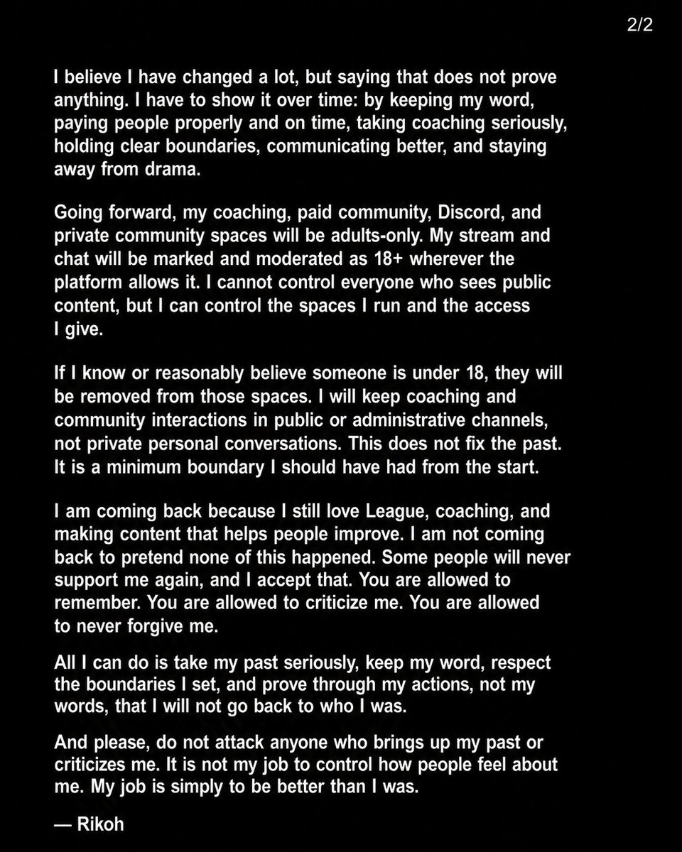 CookieLoLxx's tweet photo. Going live tomorrow at 14:00 CET

First stream back is going to be chill — talking a little, testing the setup, and playing League.

I’m not asking anyone to forget the past. I just want to move forward the right way and prove change through actions.

https://t.co/uCyjSsz9ly https://t.co/ePe7Cvn3tU