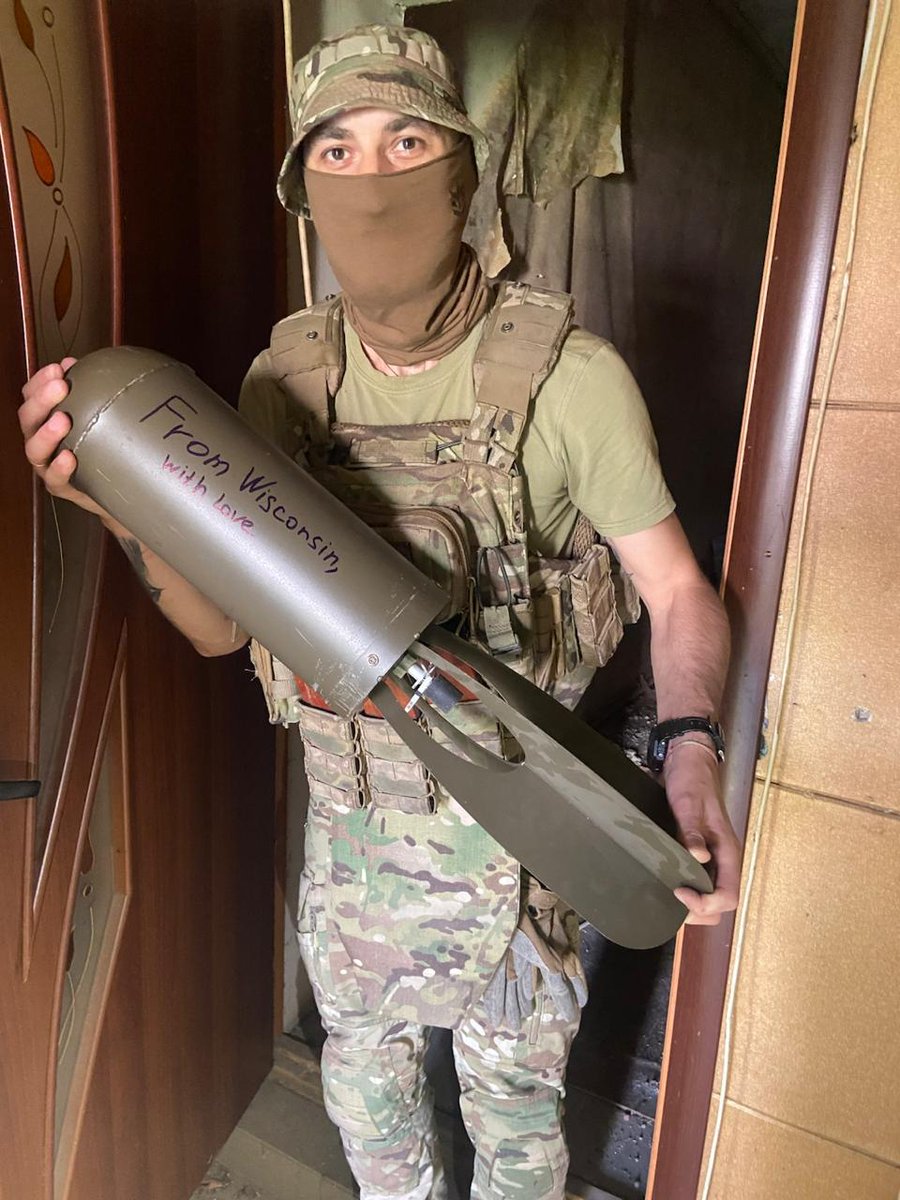 talion_army's tweet photo. We're continuing our "sign a bomb for a $20+ donation" campaign.

Today is a special day! Our fella @Blue_Arrow1532  celebrated his birthday and decided to "congratulate" the ruzzians with a massive shell! 

Join us in wishing him a happy birthday in comments, fellas. 

HAPPY BIRTHDAY @Blue_Arrow1532
