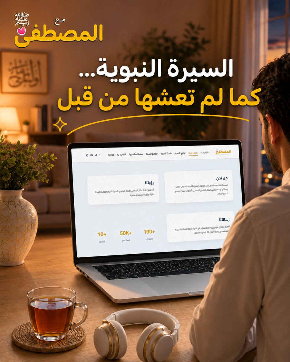 with_almoustafa's tweet photo. نهدف إلى تقريب حياة النبي ﷺ إلى القلوب من خلال محتوى موثوق وتجارب تعليمية متنوعة تساعد على فهم سيرته، وتعميق محبته.
ونؤمن أن السيرة ليست أحداثًا تُقرأ، بل نورًا يُهتدى به، ومنهجًا يصنع الإنسان ويبني القيم.
تعرف علينا من هنا
https://t.co/dPlRjy83yw
اطلبه من @amjadhonyn https://t.co/6arU4ZhAis