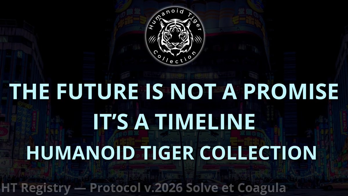 humanoidtiger's tweet photo. WHAT’S COMING (2026–2035):

→ Exclusive holders-only website (launch at 500 holders)
→ Physical brand (apparel & accessories)
→ Proprietary blockchain with our own native cryptocurrency
→ Public Bitcoin mining pool
→ Humanoid Tiger Pay

🧵🪡
____________
#NFTs #NFTProject #NFTCollection #Bitcoin #cryptocurrency #CryptoNews #Ethereum #altcoins #altcoinseason #Trump #NFT