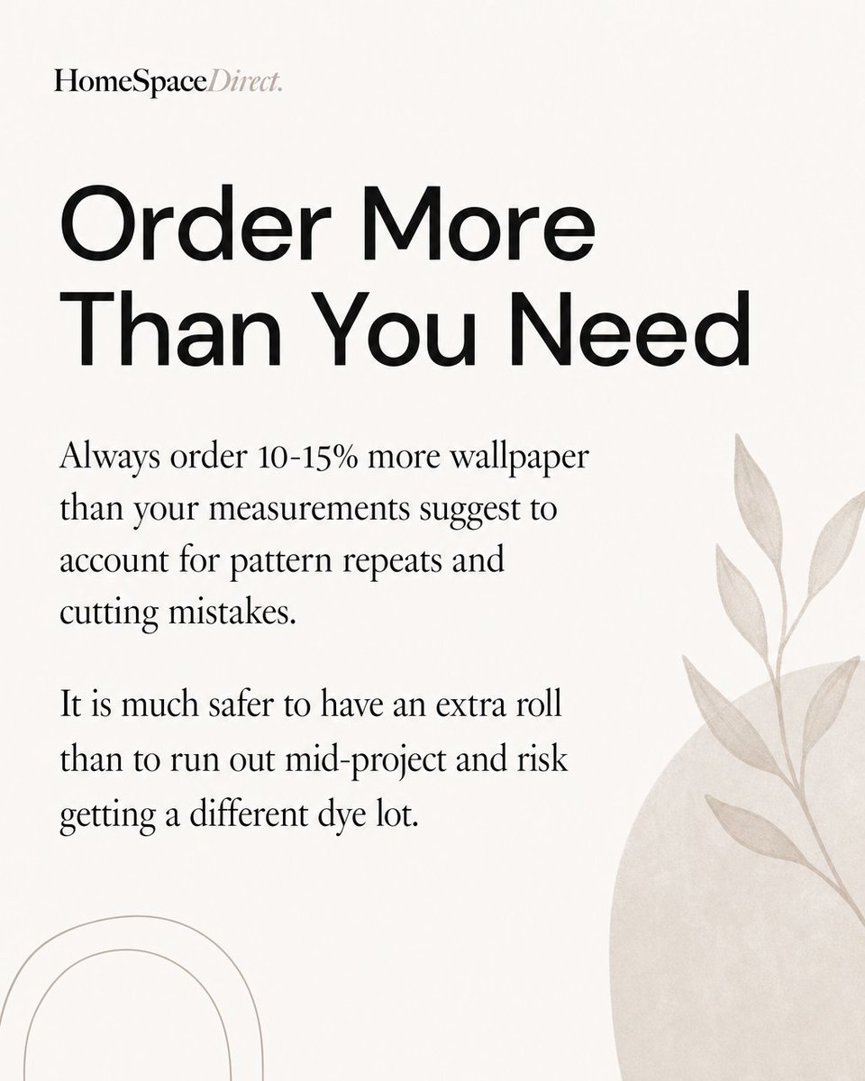 homespacedirect's tweet photo. Most wallpaper mistakes happen before you even open the roll 🎨

Three things worth knowing first:
→ How much to actually order (hint: add 10-15%)
→ Why finish matters more than you think
→ How light changes everything

Swipe through for the full guide https://t.co/qF4rqDc5lt