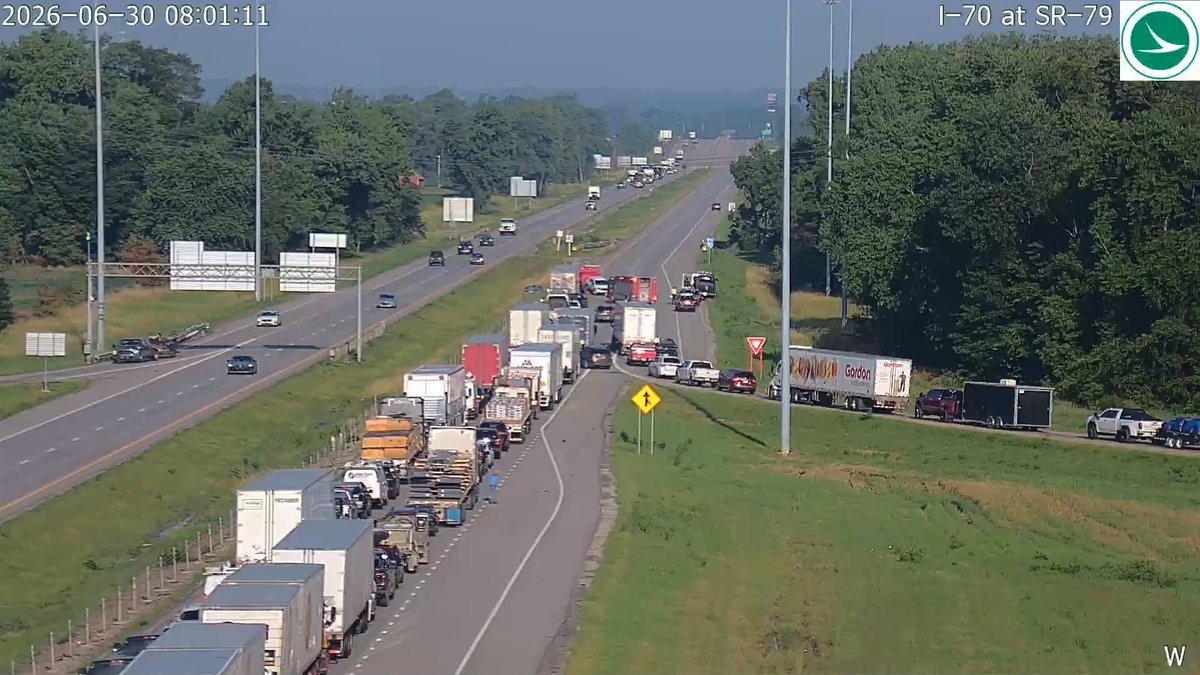 ODOT_EastCenOH's tweet photo. LICKING CO: I-70 westbound is CLOSED at SR 79 due to a crash. Avoid the area and check https://t.co/xrxjBF5jRy for updates. https://t.co/ev8bbxNODm
