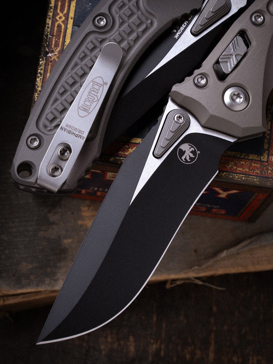 microtechknives's tweet photo. The Amphibian® Mini RAM-LOK® featuring a standard blade with a frag textured handle.

All the words in the world don't compare to actually holding it. Once you've held it, you'll understand why it's one of our most popular models. https://t.co/NG1GKVsfAr