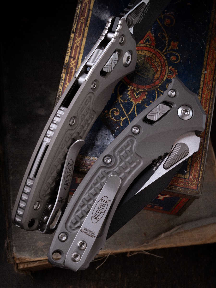 microtechknives's tweet photo. The Amphibian® Mini RAM-LOK® featuring a standard blade with a frag textured handle.

All the words in the world don't compare to actually holding it. Once you've held it, you'll understand why it's one of our most popular models. https://t.co/NG1GKVsfAr