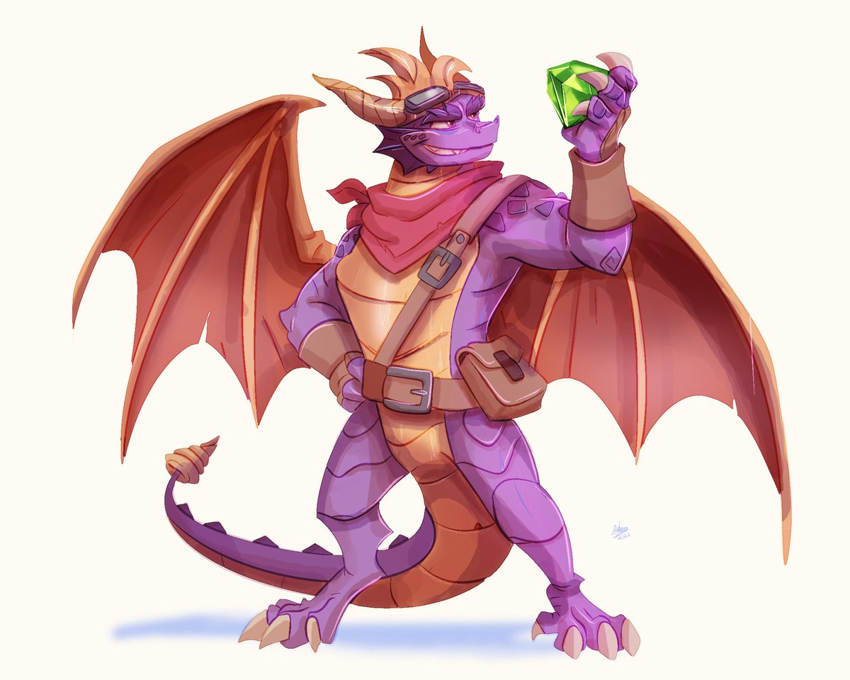 adamgipsonn's tweet photo. I thought I'd give Adult #Spyro another try. #art #illustrationㅤ https://t.co/Up3XsvPRb3