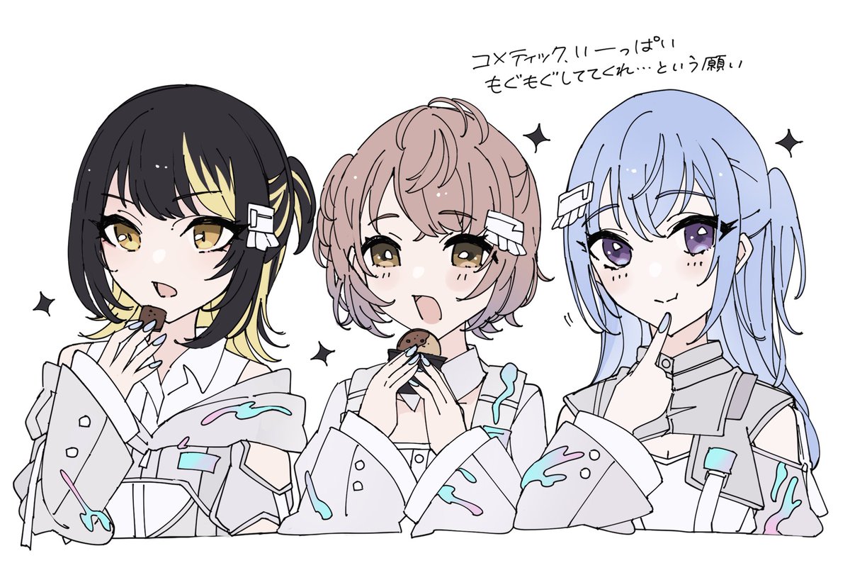 gCnctXJ9rjILbHN's tweet photo. (遅ればせながら)イベサポカかわいかったね～の落書き
何かを食べてるおコメちゃんが好き❣️ https://t.co/Wq4c4GrMp0