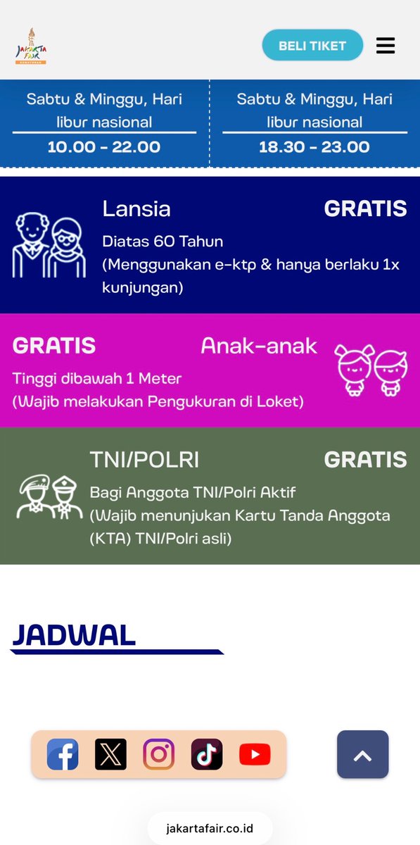 Flashyday1's tweet photo. Sebagai orang yg baru tinggal di Jakarta 5 tahun, baru tau banget kalau PRJ itu GRATIS buat TNI/POLRI. Terus iseng nyari apalagi yg gratis buat golongan superior ini ? Ohh ternyata TJ juga gratis. Ealah udh ngambil kerja di ranah sipil punya banyak proviledge di ruang publik jg https://t.co/fpuIAfPGDL
