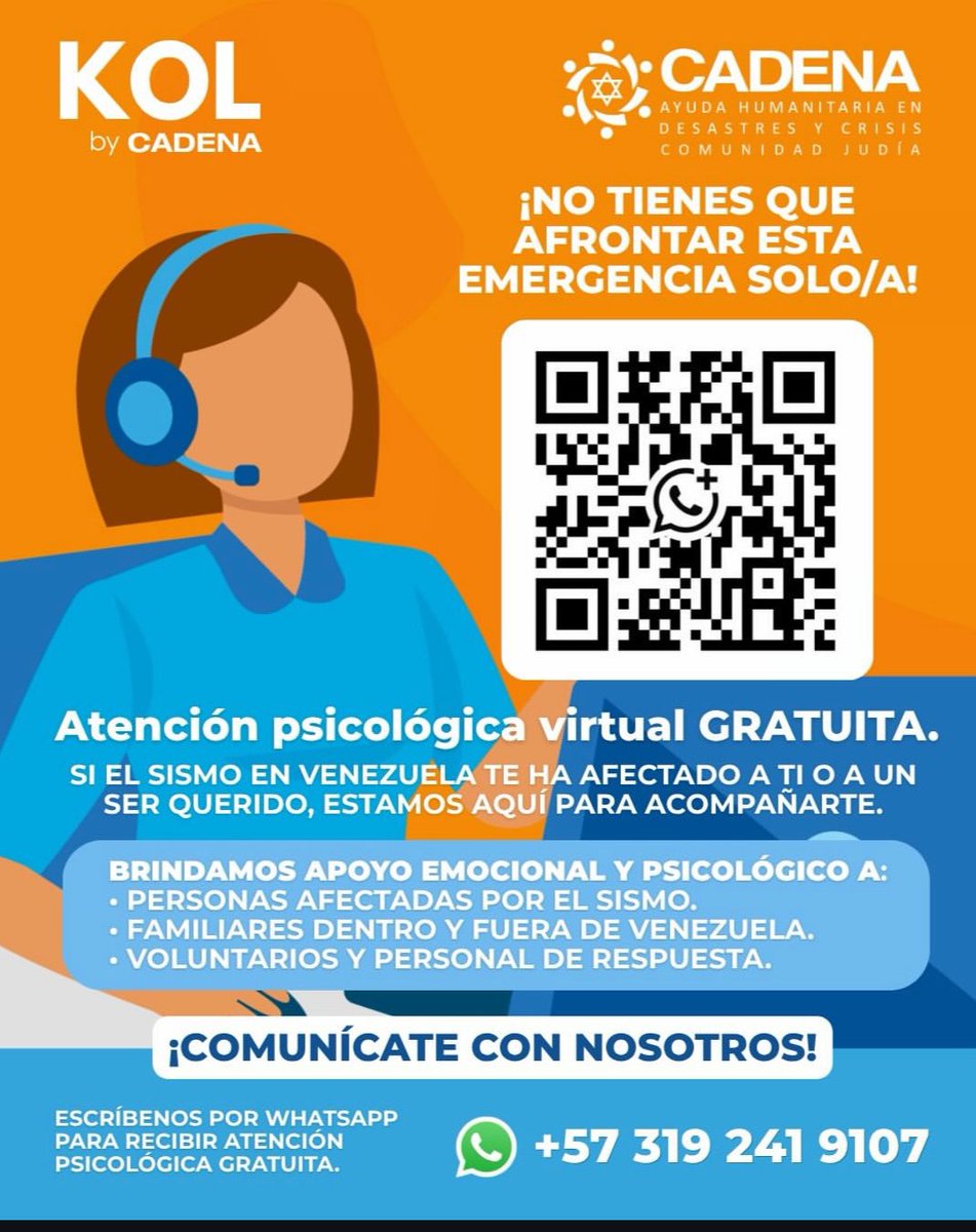 EZ21272's tweet photo. Venezolanos queridos ❤️‍🩹🇻🇪
He leído innumerables personas que están sumamente afectadas emocional y mentalmente por todo lo que está pasando.
Si necesitan apoyo, alguien con quien hablar y hacer terapia, contacten el numero que está en la imágen.
Abrazo apretado 🫂 https://t.co/Ysn4Ej8BjT