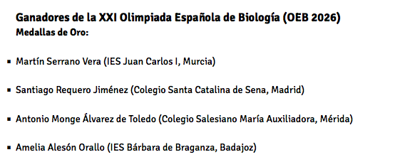 IIBmCSICUAM's tweet photo. 🧬  Es un privilegio recibir a tres jóvenes con un brillante futuro científico.

🥇 Santiago Requero, Madrid, medalla de oro.
🥇 Antonio Monge, Mérida, medalla de oro.
🌟 Alejandra Luparelli, Pamplona, finalista de la XXI OEB.
¡Que disfrutéis mucho de esta experiencia! 👏🔬 https://t.co/Pn3CTHhg7x