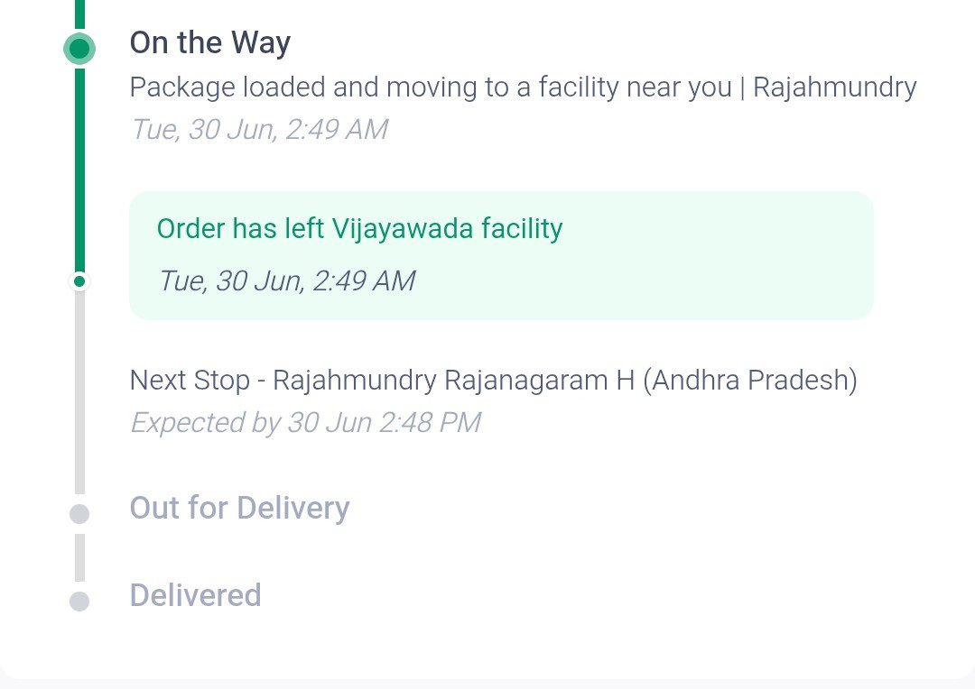 Fancy_Thinker's tweet photo. @delhivery @help_delhivery 
How many times will the same order left the vijaywada.
The order received at state hub at 12pm yesterday and even after 18 hours it didn't reach district hub.
I requested seller to send through you instead of DTDC and lesson learned.
Thank You https://t.co/Oe6bvXL4az