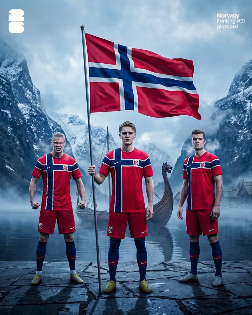 6thsamuel_'s tweet photo. Norway football team wallpaper featuring the Lions of Norway, iconic red kits, breathtaking Nordic scenery, and stunning 4K visuals celebrating Norwegian football. https://t.co/H3Jcp59SmG
