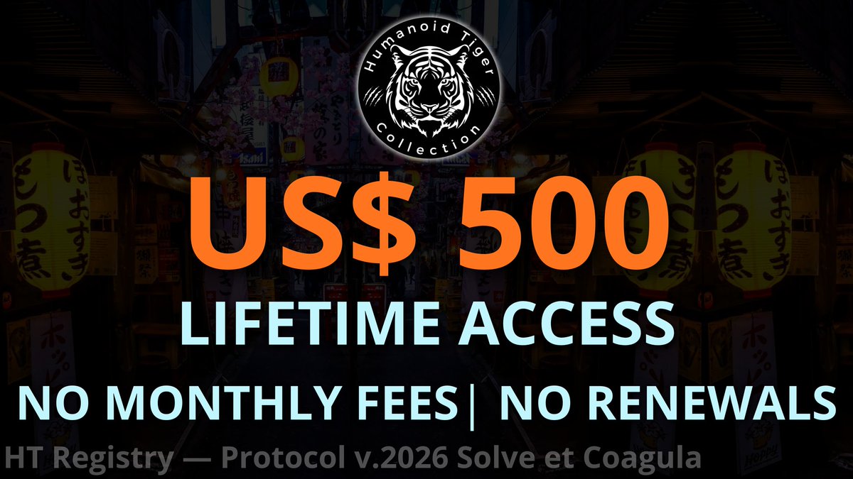 humanoidtiger's tweet photo. 💵 $500 = Lifetime Access.

No monthly fees. No renewals.

You pay once. You access forever.

As long as you hold any Humanoid Tiger NFT, your lifetime presence in our Discord and future holders’ website is guaranteed.

🧵🪡
____________
#NFTs #NFTProject #NFTCollection #Bitcoin #cryptocurrency #CryptoNews #Ethereum #altcoins #NFT