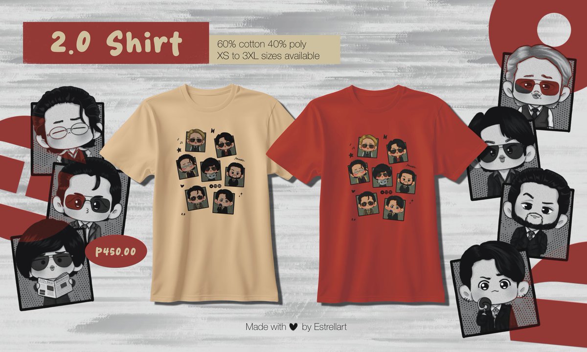estreIIart's tweet photo. ic interest check wts lfb bts 2.0 shirt ph 

Finally releasing our 2.0 shirt online 💜 

— ₱450.00 

— 60% cotton, 40% poly
— Available in two colors
— XS to 3XL sizes

Please see the size chart in the same thread 🙇‍♀️ Actual photo of the shirt is also included! https://t.co/Gfmcjisn4E