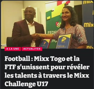 GbedegbeK's tweet photo. Le plus grand casting de football de l'année démarre au #Togo.
Tu as moins de 17 ans et du talent plein les pieds ? La #FTF et #Mixx by Yas viennent te chercher directement chez toi. Les six ligues régionales vont s'affronter.
Partagez l'info, c'est l'heure de briller. #FTF #togo https://t.co/5vxeNgkv5d