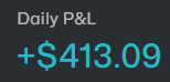reverse87247's tweet photo. Overall, a slow day with some nice gifts after 7 a.m. Baby size on everything, I'm just not feeling it lately. Green is green. (I covered VWAV way too early...) Plus some trims on my swing longs. https://t.co/YnKS0x7QpF