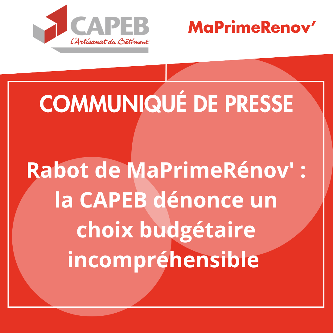 capeb_fr's tweet photo. 🚨 #COMMUNIQUE | Nouveau coup de rabot sur MaPrimeRénov' : la CAPEB dénonce une décision incompréhensible.

Alors que la France traverse un épisode caniculaire historique, le Gouvernement prévoit de supprimer dès le 1er septembre la quasi-totalité des aides aux travaux de rénovation énergétique « par geste » (isolation, ventilation, fenêtres, poêles biomasse, équipements d’eau chaude sanitaire…).

Pour la CAPEB, cette orientation est une erreur.
Depuis plus de deux ans, nous alertons sur la nécessité de préserver un parcours de rénovation simple, progressif et accessible à tous. En réservant l’essentiel des financements aux seules rénovations globales, on risque d’exclure une grande partie des ménages qui n’ont pas les moyens d’engager immédiatement des travaux de plusieurs dizaines de milliers d’euros.

📢 « Le pire ennemi de la rénovation, ce n'est pas le monogeste. C'est l'absence de travaux. Si l'on demande aux Français de tout faire d'un coup, beaucoup renonceront tout simplement à rénover leur logement. » Jean-Christophe @reponcapeb président de la CAPEB.

La rénovation énergétique ne peut pas se résumer au remplacement d’équipements. L’isolation, la ventilation, les protections solaires et l’amélioration de l’enveloppe du bâtiment sont les premières réponses au confort d’été, aux économies d’énergie et à l’adaptation au changement climatique.

La CAPEB défend une approche pragmatique de terrain :
✅ permettre aux ménages d’engager un premier geste de rénovation ;
✅ construire un parcours de travaux par étapes ;
✅ soutenir les entreprises artisanales qui accompagnent quotidiennement cette transition ;

 concilier efficacité énergétique, pouvoir d’achat et adaptation climatique.
Nous appelons le Gouvernement à reconsidérer ce projet et à maintenir un parcours de rénovation progressif pour embarquer le plus grand nombre de Français dans la transition énergétique.

https://t.co/Se6pdzx9d6

#MaPrimeRenov #RénovationÉnergétique #ArtisanatDuBâtiment
