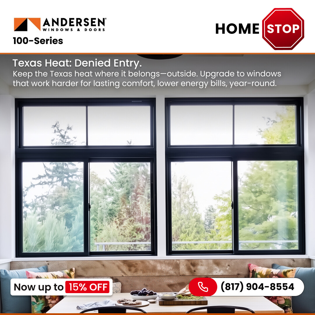 HomeStopInc's tweet photo. 🪟✨ Energy-efficient windows, professionally installed by Homestop, help keep hot air out and cool air in—so your A/C can take it easy.

📞 Call (817) 904-8554 to get up to 15% OFF.

#AndersenWindows #ReplacementWindows #GlidingWindows #WindowInstallationDfw #DFWContractors https://t.co/I6thcLNoof
