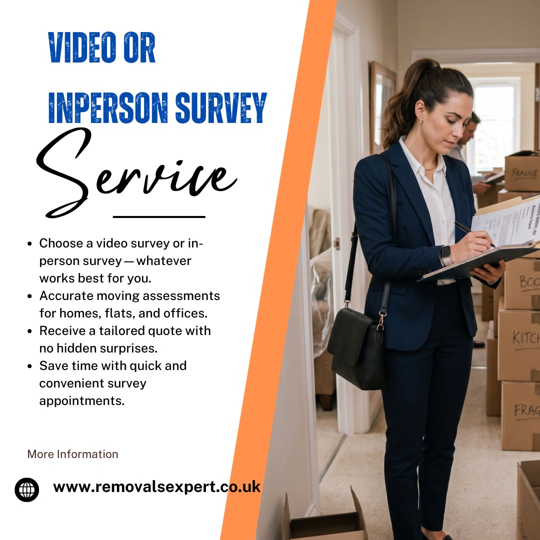 removals_expert's tweet photo. Planning a move? Start with the right survey.

Choose between a Video Survey or In-Person Survey.

✅ Fast &amp; convenient appointments
✅ Accurate moving assessments
✅ Transparent pricing with no hidden costs
✅ Friendly, experienced surveyors
✅ Reliable home &amp; office removals https://t.co/s057jtpo5g