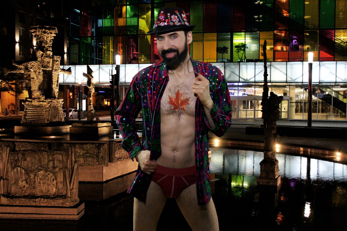 breck_stewart's tweet photo. Whether you work or play, have a great day. Que vous travailliez ou vous divertissiez, passez une excellente journée. #MoonDazeTV #SaintJean #SaintJeanBaptiste #FeuilleDErable #MapleLeaf #BodyPainting #JourDuCanada #CanadaDay #HappyCanadaDay #Season10 #RealityTV https://t.co/XcsHNnO4FH