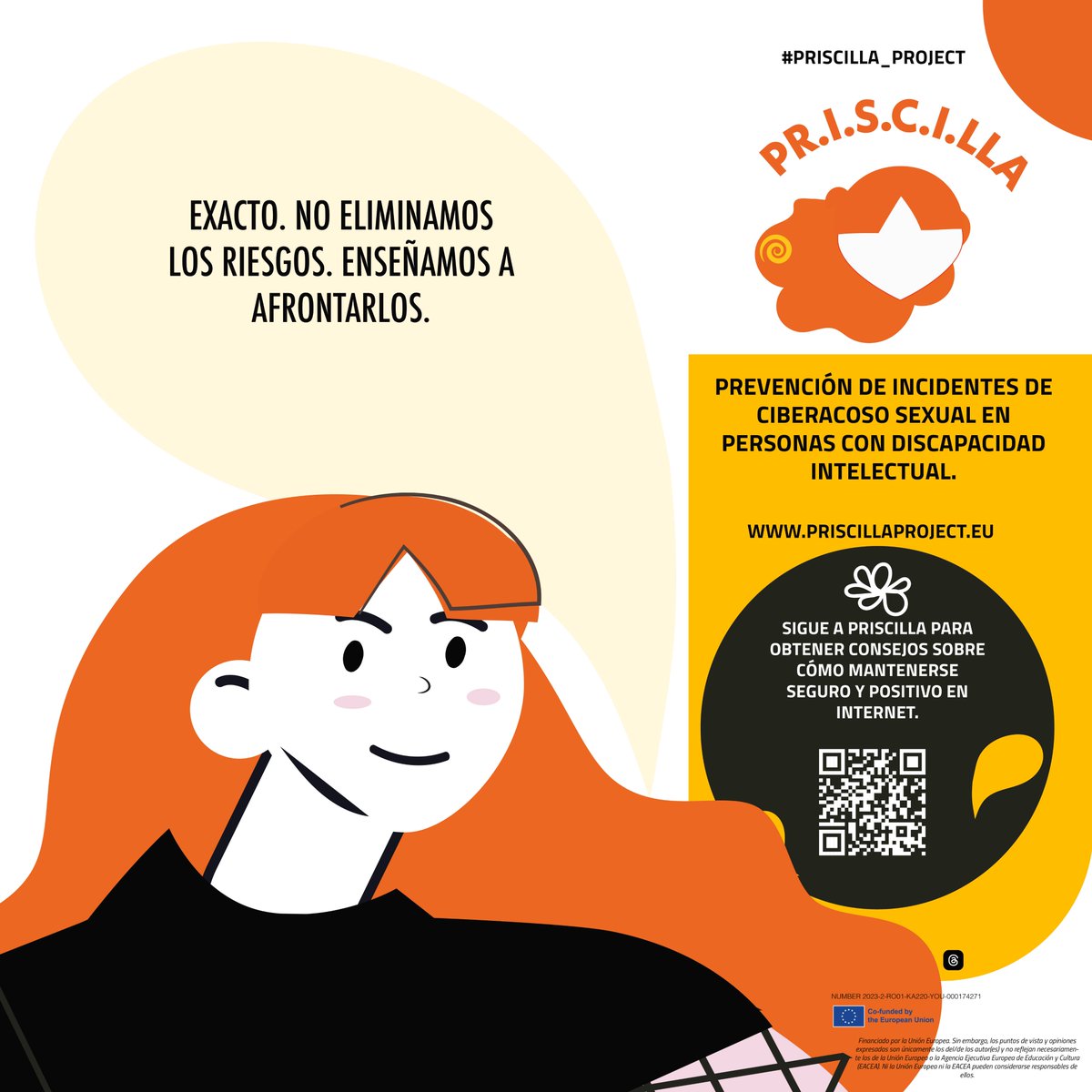 fintras's tweet photo. 🌐¿Proteger significa prohibir?

En esta nueva e-card del proyecto europeo PR.I.S.C.I.LLA, reflexionamos sobre una cuestión fundamental: cuando aparecen riesgos en #internet, ¿la solución es limitar el acceso o acompañar y educar para un uso seguro?

Las personas con #discapacidad tienen derecho a #participar plenamente en el entorno digital, desarrollando las habilidades necesarias para reconocer riesgos, tomar decisiones informadas y pedir ayuda cuando la necesiten.

La protección no viene de prohibir. Viene de la confianza, el diálogo y la educación digital.
Desde Fundación INTRAS, como entidad socia del proyecto europeo PR.I.S.C.I.LLA (Preventing Incidents of Sexual Cyberbullying in Intellectual Disability), trabajamos para prevenir el ciberacoso sexual y promover entornos digitales más seguros e inclusivos para jóvenes con discapacidad intelectual.

Descubre más sobre el proyecto: https://t.co/p8s9s9jyBE

#FundacionINTRAS #PRISCILLAProject #InclusiónDigital #DiscapacidadIntelectual #Ciberseguridad #Prevención #EducaciónDigital #Cyberbullying #ErasmusPlus #DigitalInclusion