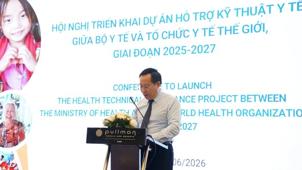 WHOVietnam's tweet photo. Today, the Ministry of Health and @WHO in #VietNam launched a joint work programme at a ceremony in Ha Noi, alongside Vice-Minister of Health, Mr Le Duc Luan.
Our collaboration is focused on the big public health challenges that will shape Viet Nam’s health for decades to come, including:
🔹 Strengthening grassroots health care
🔹 Earlier disease detection and stronger prevention
🔹 Enhancing digital technology in health
🔹 Security against new and resurging diseases, and other health security threats
🔹 Mitigating climate and environmental risks such as air pollution, and ensuring the health system is more resilient to climate threats.
At the ceremony, WHO Representative Dr @angepratt commended the country’s strong national leadership – including from Minister of Health Madame Dao Hong Lan – as well as technical excellence and sustained investment. Together, these factors have helped Viet Nam achieve remarkable progress in health recently.
And she pledged WHO’s ongoing support, together with partners.
“Every day, I am mindful of the enormous privilege it is for WHO to accompany Viet Nam on its health reform journey. You can count on us to continue to work alongside you, to deliver stronger health outcomes and lasting impact for the people of Viet Nam.”
#HealthForAll