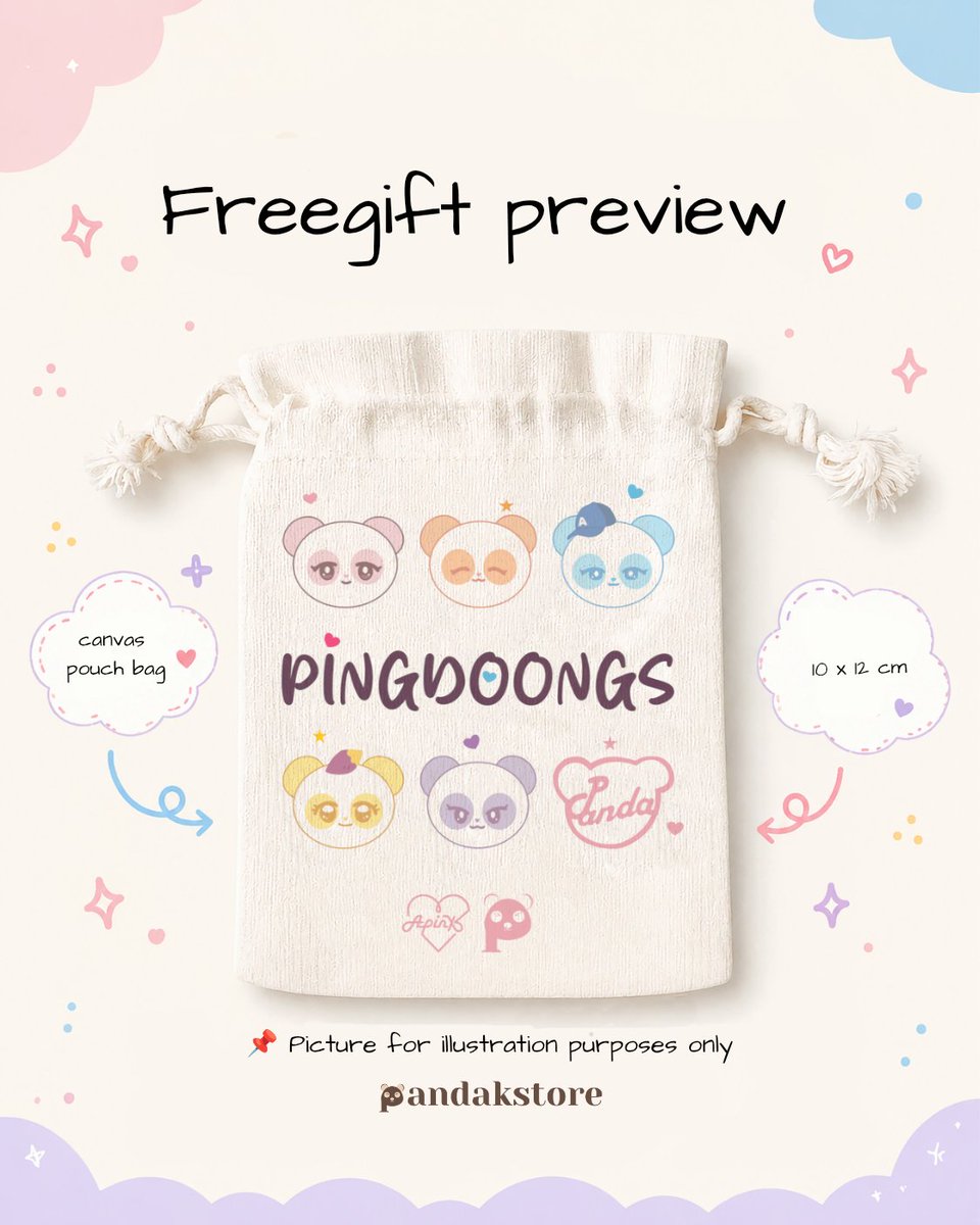 pandakstore's tweet photo. Freegift preview for those joining my Apink 15th Anniversary Pingdoongs Online Pop-Up GO 🫶🏻 https://t.co/qMuo2Ky1Lt