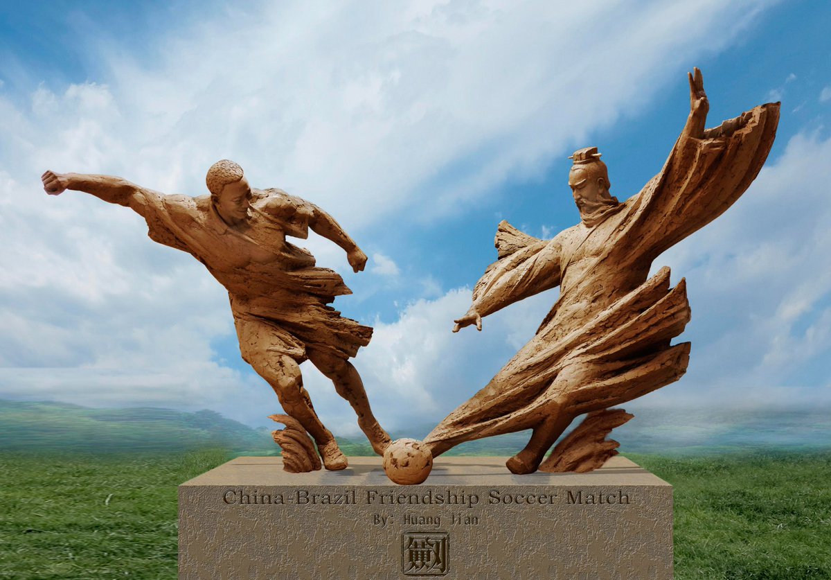 ComunistaOpres4's tweet photo. Lembrando de quando a China nos presenteou com uma estátua do Rei Pelé jogando bola com o Imperador Han Wu (pioneiro da Rota da Seda)

Milhões de nossos amigos chineses torceram por nossa vitória ontem contra os genocidas de Nanquim!

Sayonara imperialistas! 🇧🇷🤝🇨🇳 https://t.co/Tn7KpEGsyu