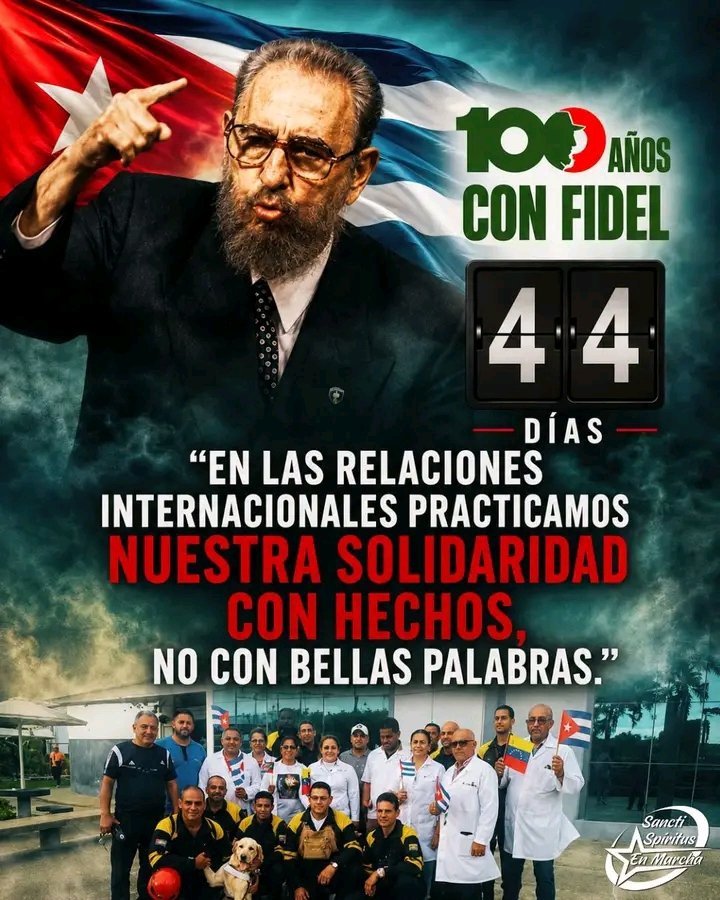 GuerreroYo24144's tweet photo. @FernandaLolya A 44 días de su centenario el legado de Fidel sigue vivo en cada gesto de humanidad, dentro y fuera de Cuba.
#CubaPorLaSalud
#100AñosConFidel 
#DeZurdaTeam https://t.co/8sKDlSUgc7