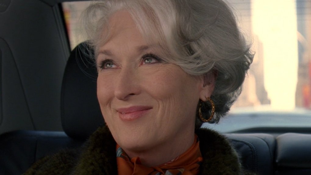 natashasfanny's tweet photo. friendly reminder that both of miranda's last scenes ended with her smiling about andy sachs https://t.co/9CKEAiFkC0