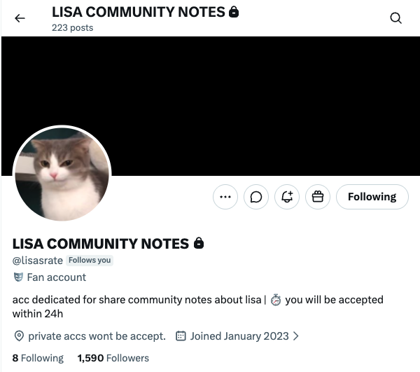 TeamLisaPH's tweet photo. 🚨 HELP WITH COMMUNITY NOTES TO DEFEND LISA!

Follow @lisasrate if you haven't yet. It's getting harder to take down posts through reports alone. We need to strengthen our efforts for putting up CNs to debunk fake news and demonetize negative and engagement farming posts. https://t.co/fngfcx915R