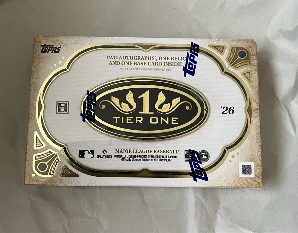No2Wm's tweet photo. 2026 topps tier oneを開封しました😊
オートグラフドプロディジアスパッチ出ました👍 https://t.co/b9Ko2825IQ
