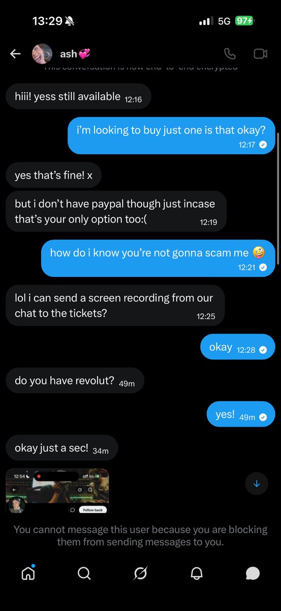 sixthirzty's tweet photo. @twinkyluvv SCAMMER https://t.co/9cuP3JMwAs