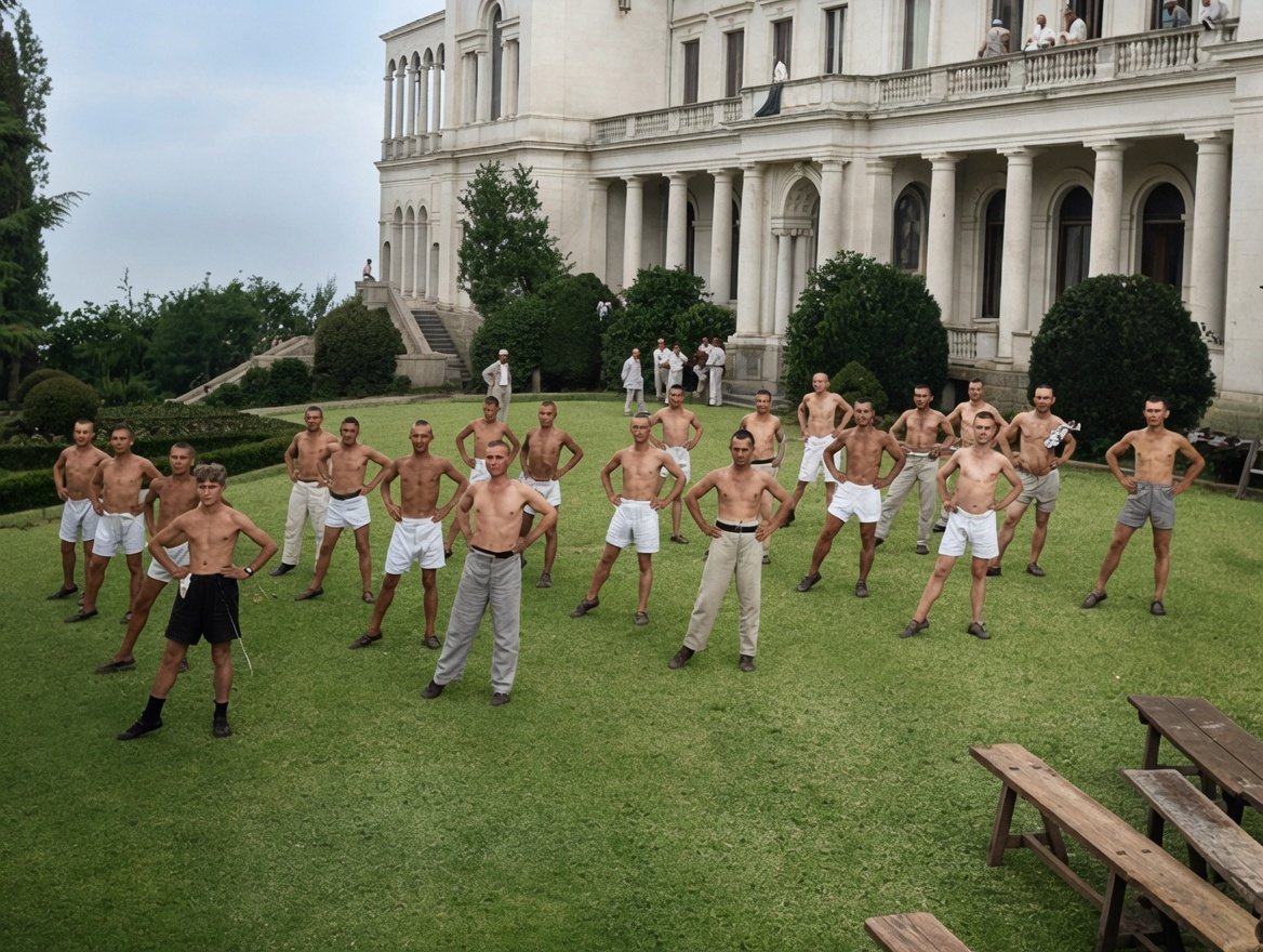 DaniMayakovski's tweet photo. Un 30 de junio de 1925, el Palacio Real del Zar en Crimea fue expropiado por los bolcheviques y reabierto como un resort de descanso físico y mental gratuito, con masajistas y psicólogos para todos los trabajadores. 

Los jardines del Palacio Livadia se convirtieron en zonas de descanso mental para los trabajadores y los pasillos en recreativos con mesas de billar, ajedrez... 

El Palacio Real era un resort más dentro del programa de descanso laboral creado por los bolcheviques en la URSS de 1920, donde todo trabajador tenia al menos 1 mes y medio de vacaciones con todos los gastos pagados por el estado, poniendo a su disposición balnearios y todo tipo de resorts para descansar.