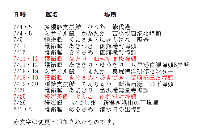 okamelusian's tweet photo. 各地の艦艇公開予定　公式発表分を更新しました
(天候不良や急遽の変更で中止の場合はご容赦を)  

公開時間など詳細は各地方協力本部の公式ページやSNSをご覧下さい
(特に仙台港は入場に関して制限があるので必ず確認を) https://t.co/Osl17mkBzY