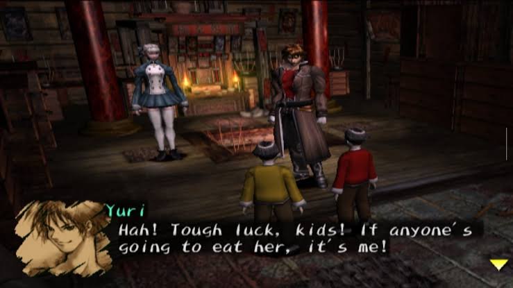 Adjo200's tweet photo. من أجمل ألعاب JRPG اللي لعبتها في حقبة PS2.
اللي ميز اللعبة عن باقي الألعاب من تصنيفها إنها كانت مظلمة وبدل ما تختار عالم خيالي خاص فيها سوت تاريخ بديل في فترة 1913م فدمجت فيه التاريخ مع شياطين، سحر في مزيج مظلم لكن جميل في نفس الوقت.

حتى أسلوب القتال مختلف عن turn-based المتعارف في ذاك الوقت بحيث أضافوا Judgment Ring مع كل هجمة يطلع Ring ولازم تضغط الزر في مكان محدد حتى يعطيك ضرر إضافي.
حتى بطل اللعبة Yuri يندمج ويتحول لوحش.

للاسف مبيعات اللعبة بالذات الجزء الاول ضعيف نسبيا وما حقق الأرقام المرجوة منه.
-----
اللعبة أعتبرها من جواهر جهاز PS2، للأسف ما لعبت الجزء الثاني لكن لو حصل لي وقت وفرصة راح العبه.