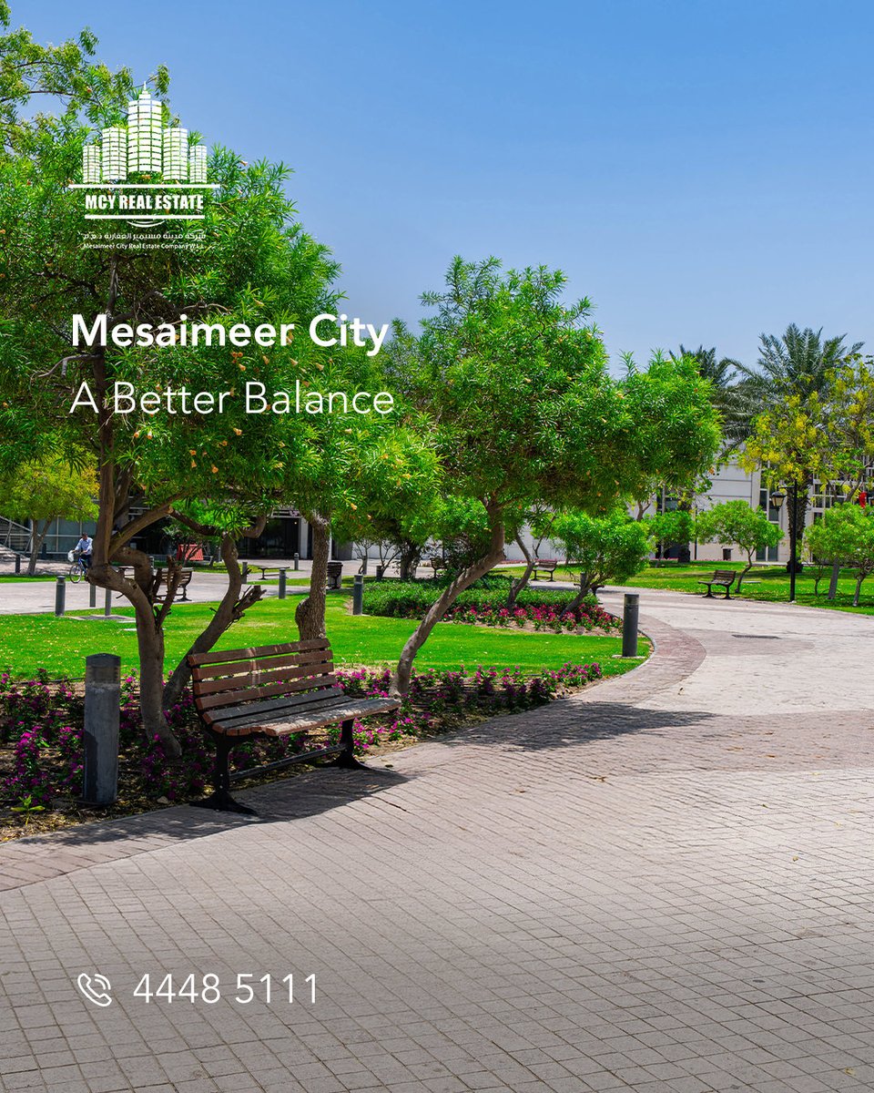 mesaimeercity's tweet photo. More balance. More room to enjoy every day in Mesaimeer City.

توازن أكبر ومساحة أوسع للاستمتاع بكل يوم في مدينة مسيمير

For inquiries: +974 4448 5111

#mesaimeercity #community #living #everyday #doha https://t.co/WZ5PbazXAX