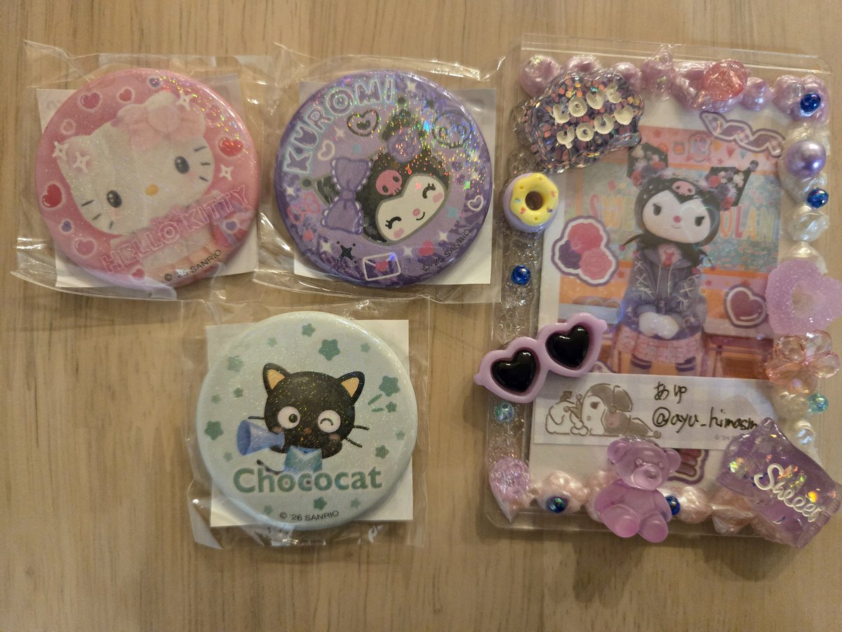 ayu_himasma's tweet photo. ◆交換◆サンリオ サンリオフェス キャラクターカード 缶バッジ

譲）画像1,2

求）カード：ニャニィニュニェニョン、リトルフォレストフェロォ ＞ ぼんぼんりぼん
缶バッジ：画像3(フェス限の数字は優先順)

都内(渋谷、錦糸町など)手渡し、郵送(カードはミニレター使用有)。お願い致します🙇‍♀️ https://t.co/XhuJANgGw2