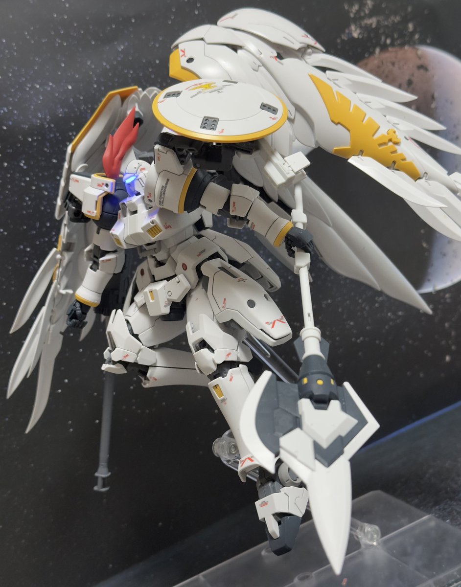 in_My_BRAiN2kB's tweet photo. MG トールギスF EW 完成しましたぁ‼️

ずぅっと欲しかったトールギスF……
ついに叶った！

ウイングバインダーがウイングゼロとは
違い紋章付きなのが特別感あって最高！

一番好きな初代のトールギスを元に作られてるのが素晴らしい👍
ホントに買ってよかった‼️

「行くぞ…私の背中を押してくれ！」

#新機動戦記ガンダムＷＥｎｄｌｅｓｓＷａｌｔｚ
#エンドレスワルツ
#敗者たちの栄光
#ガンプラ好きと繋がりたい 
#プラモデルライフ