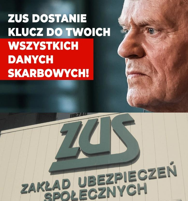 PUsiadek's tweet photo. ZUS DOSTANIE KLUCZ DO TWOICH WSZYSTKICH DANYCH SKARBOWYCH! Bez wniosku. Bez pytania. Bez kontroli❗

Szykuje się jeden z najgroźniejszych zamachów na prywatność Polaków od lat. A robi się to po cichu, na etapie "konsultacji wewnętrznych", z nadzieją, że nikt nie zauważy.

Ministerstwo Finansów przygotowuje zmianę, dzięki której ZUS dostanie automatyczny, stały i bezpośredni dostęp online do wszystkich Twoich danych skarbowych. Twoich. Twojej firmy. Twojej rodziny. Każdego Polaka.

Zobaczcie, co tu się wyprawia.

Dziś obowiązuje prosta, zdroworozsądkowa zasada. Gdy ZUS czegoś chce, musi napisać konkretny wniosek w konkretnej sprawie i dostaje tylko ściśle wymienione dane. Jak mówi doradca podatkowy Robert Nogacki, dziś ZUS musi zapukać do drzwi i powiedzieć, po co przychodzi.

I to nie koniec. Znika zamknięta lista danych. Dziś prawo mówi ZUS-owi "możesz zajrzeć do tych trzech szuflad". Nowy przepis powie "możesz przejrzeć całe biurko, a co w nim znajdziesz, dogadajcie sobie sami". Bo zakres dostępu ma ustalić tajne porozumienie dwóch urzędów. Dokument, nad którym ani Ty, ani Sejm, ani nikt z zewnątrz nie ma żadnej kontroli.

A teraz wyobraź sobie, co to oznacza w praktyce. Każdy automatyczny dostęp to drzwi, które ktoś może wyważyć. Przypomnijmy marzec 2026 roku. Urzędnik skarbówki w Szczecinie 151 razy nielegalnie grzebał w cudzych danych. Prześwietlił finanse byłego męża, jego partnerki, rodziny, znajomych. A na koniec sprawdził Karola Nawrockiego i jego bliskich w trakcie kampanii prezydenckiej.

Jedna osoba. Jeden dostęp. Tyle wystarczyło. A teraz mnóstwo urzędników ZUS ma dostać taki sam klucz, na stałe, do danych wszystkich Polaków naraz.

To nie jest "usprawnienie wymiany danych", jak mówi rząd. To budowa państwa, które prześwietla obywatela na wylot i traktuje go jak podejrzanego.

Najpierw KSeF i wgląd w każdą fakturę. Potem cyfrowe euro. Teraz ZUS z kluczem do skarbówki. Krok po kroku, ustawa po ustawie, powstaje aparat totalnej kontroli nad Twoim życiem i Twoim portfelem.

Konfederacja mówi jasno i twardo: ręce precz od prywatności Polaków! Tajemnica skarbowa to fundament zaufania między obywatelem a państwem. Nie pozwolimy zamienić Polski w kraj, w którym urzędnik jednym kliknięciem pozna całe Twoje życie. Najpierw wolność i prywatność obywatela.⁩