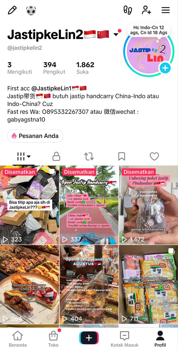 jastipkeLin's tweet photo. Cek testimoni jastipkeLin di tiktok yaa. Aku biasa upload di tiktok

Order handcarry China-Indo Indo-China langsung wa aja 0895332267307🥰

Cn-Ina 18 Agustus 200kg✅ https://t.co/DaBUKQHGX4